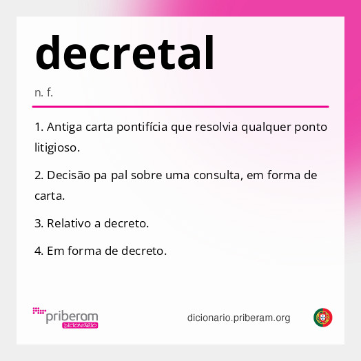 Significado de decretal