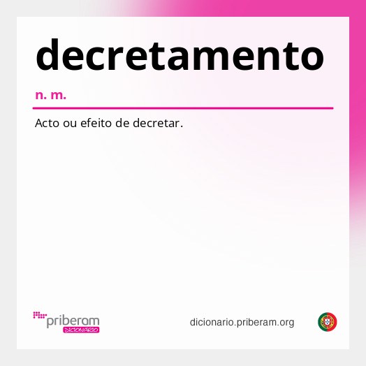 Significado de decretamento