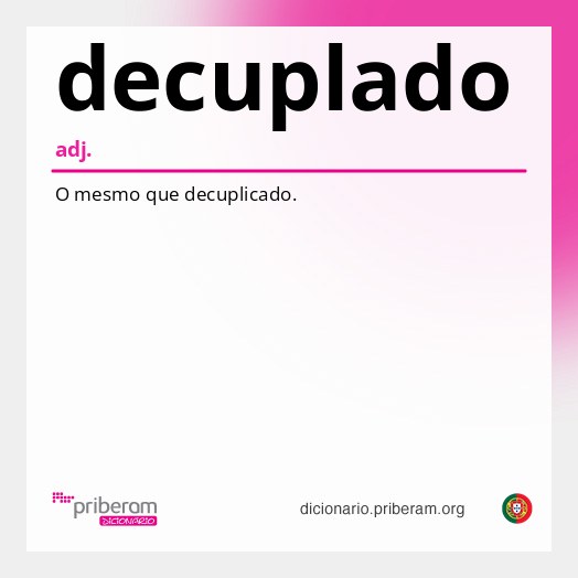 Significado de decuplado
