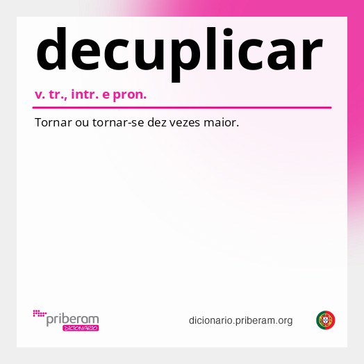 Significado de decuplicar