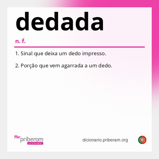 Significado de dedada