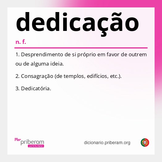 Significado de dedicação