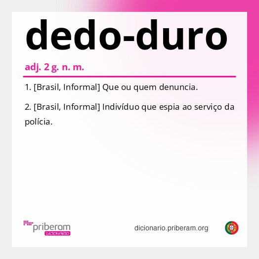 Significado de dedo-duro