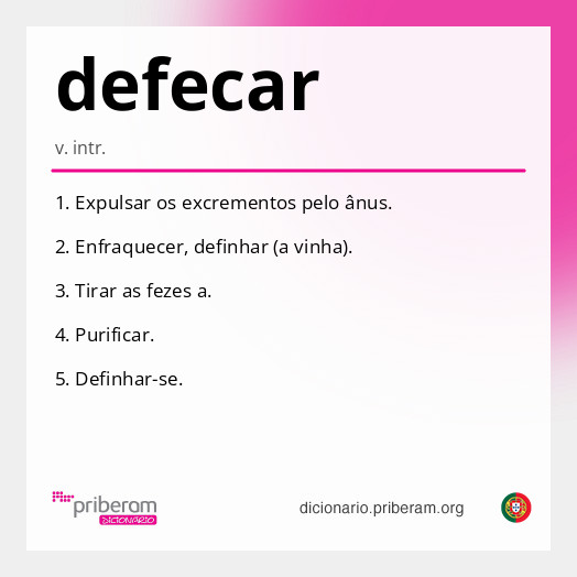 Significado de defecar