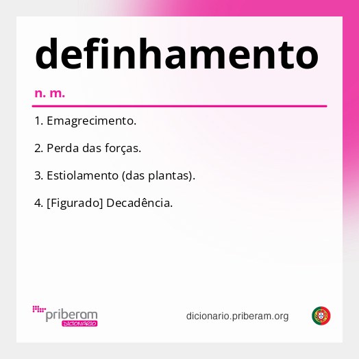 Significado de definhamento