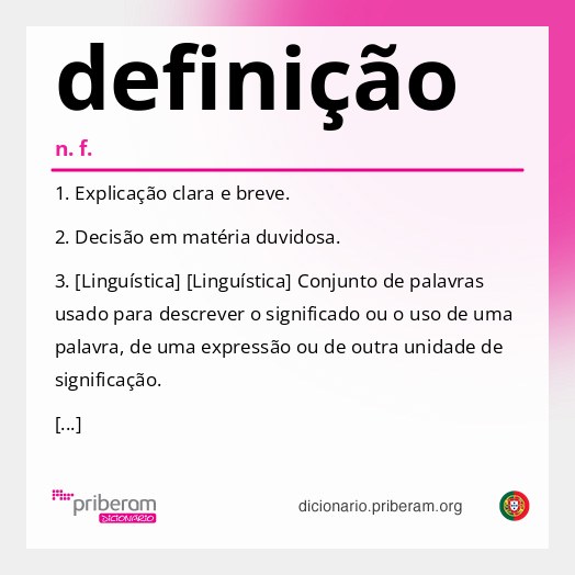 Significado de definição
