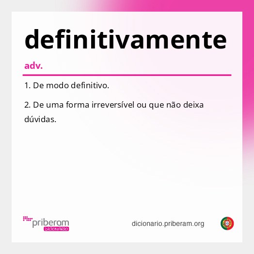 Significado de definitivamente