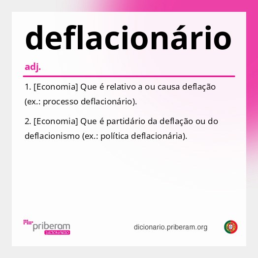 Significado de deflacionário