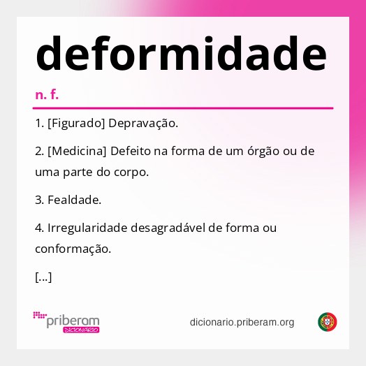Significado de deformidade