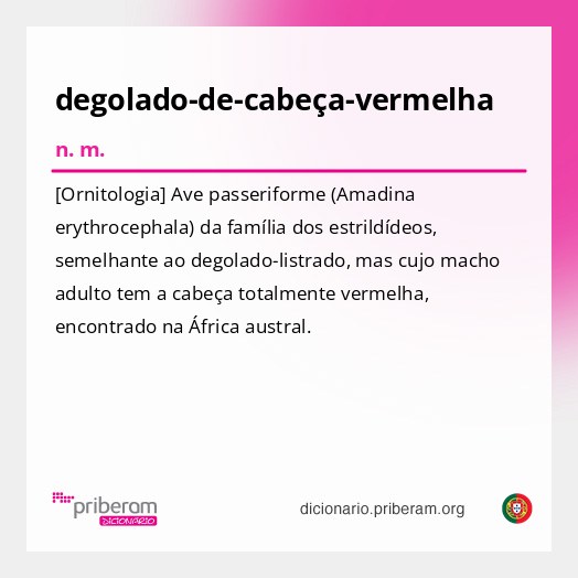 Significado de degolado-de-cabeça-vermelha