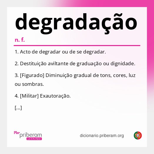 Significado de degradação