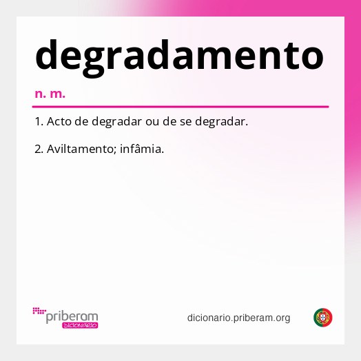 Significado de degradamento