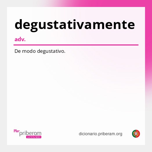 Significado de degustativamente