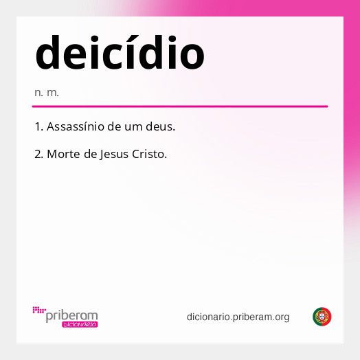Significado de deicídio