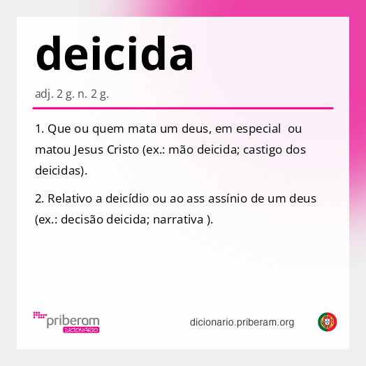 Significado de deicida