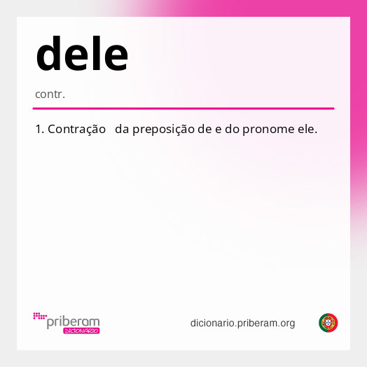 Significado de dele