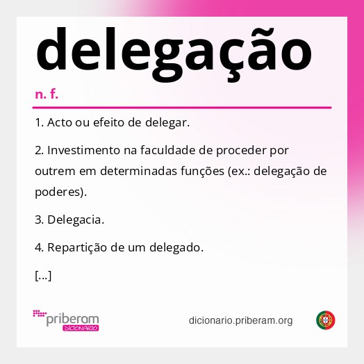 Significado de delegação