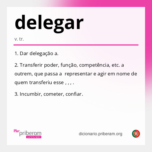 Significado de delegar