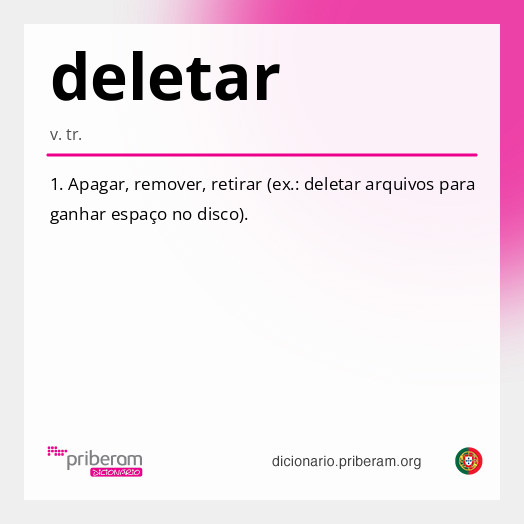 Significado de deletar