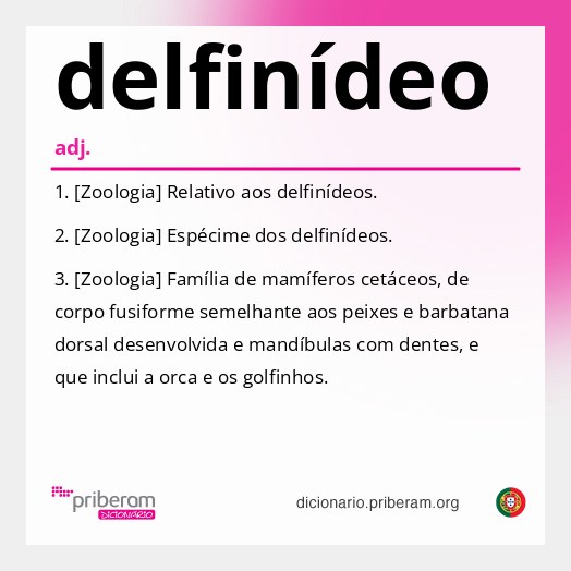 Significado de delfinídeo
