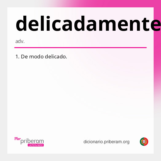 Significado de delicadamente