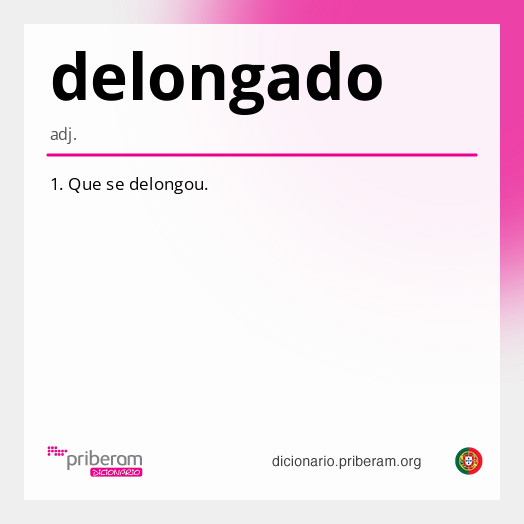 Significado de delongado