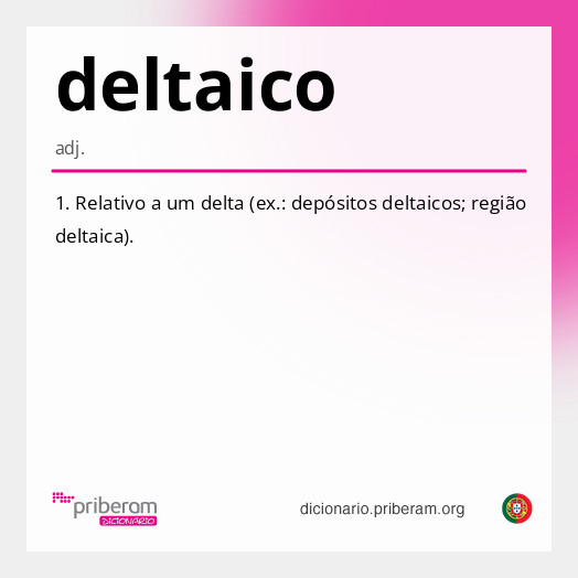 Significado de deltaico