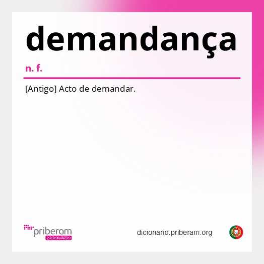 Significado de demandança