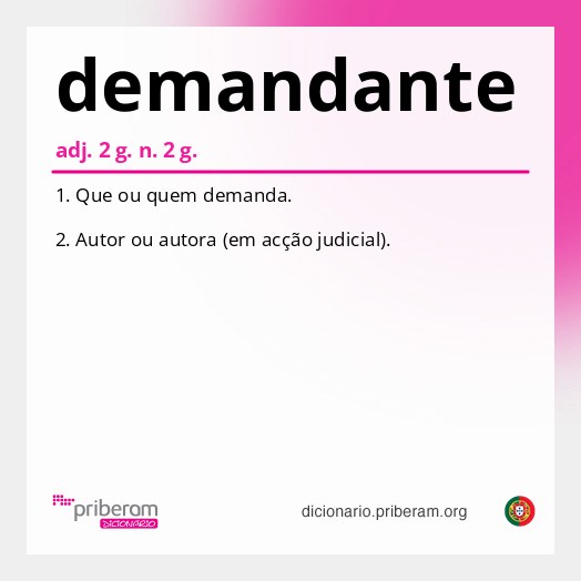 Significado de demandante
