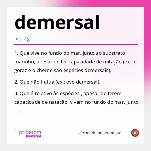 Significado de demersal