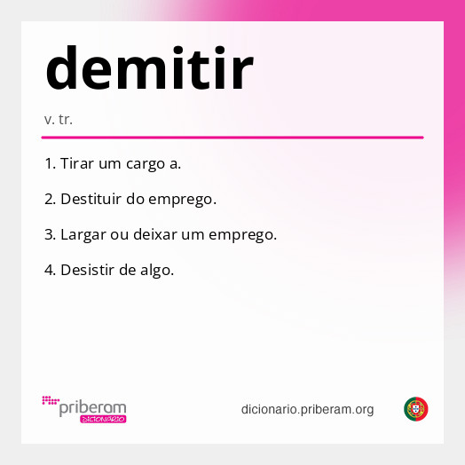 Significado de demitir