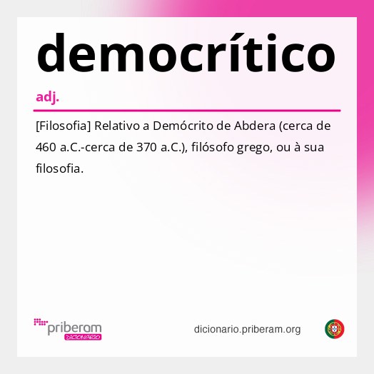 Significado de democrítico