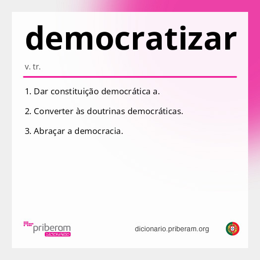 Significado de democratizar