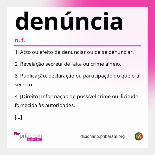 Significado de denúncia