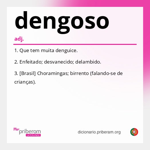 Significado de dengoso