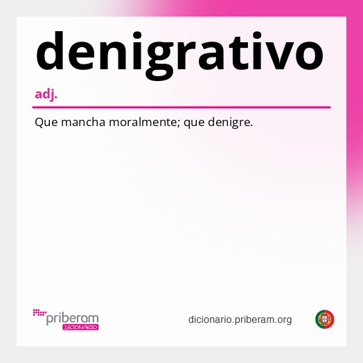 Significado de denigrativo