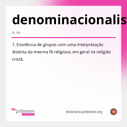 Significado de denominacionalismo