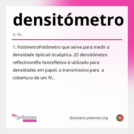Significado de densitómetro