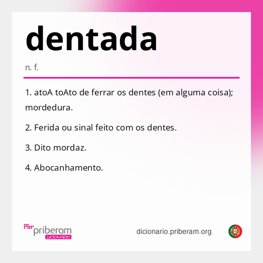 Significado de dentada