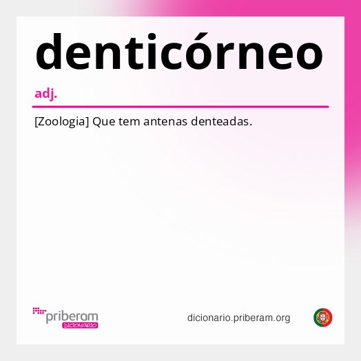 Significado de denticórneo
