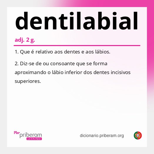 Significado de dentilabial