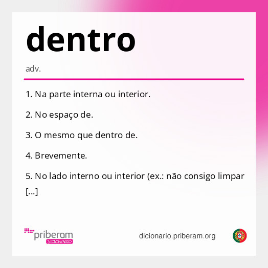 Significado de dentro
