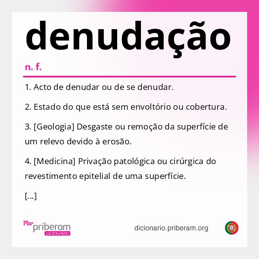 Significado de denudação