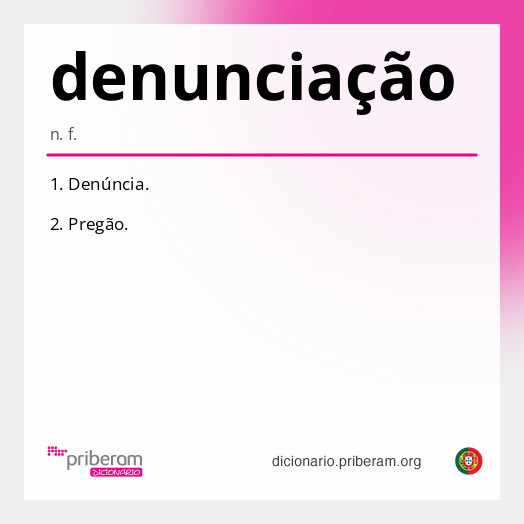 Significado de denunciação