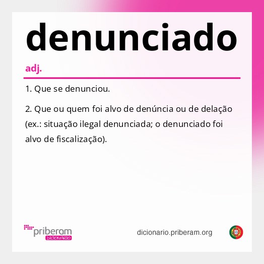 Significado de denunciado