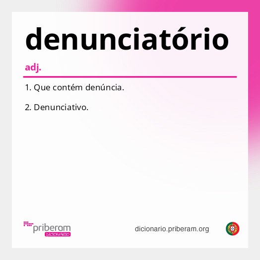 Significado de denunciatório
