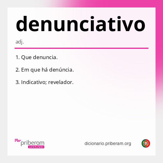 Significado de denunciativo