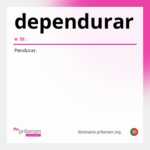 Significado de dependurar