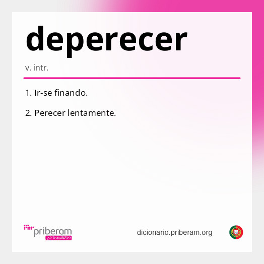 Significado de deperecer