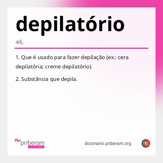 Significado de depilatório